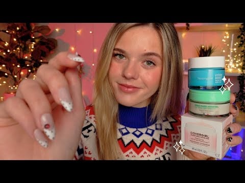 ASMR Getting You Ready For Bed 🍓💙 (layered sounds, personal attention, countdown)