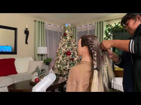 Relaxing | ASMR |Hair STYLING W/ Cute Accesories,Different Hairstyles -Hair Braiding -Hair Brushing