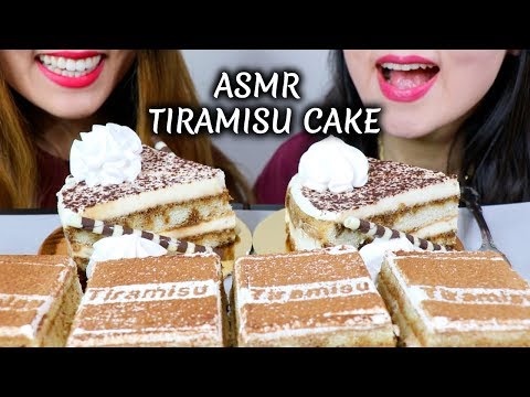 ASMR TIRAMISU CAKE 티라미수 케이크 리얼사운드 먹방 Chiramisu ケーキ ट्रिअमिसु | Kim&Liz ASMR