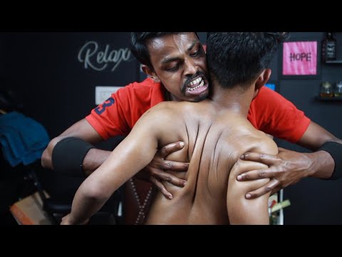Strong Wrist Barber ASMR Head And Back Body Massage For Full Relaxation | Neck Cracking ASMR Massage