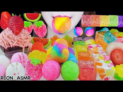 【ASMR】WAGASHI PARTY🍡 STRAWBERRY DAIFUKU,DANGO,MOCHI,KOHAKUTO MUKBANG 먹방 EATING SOUNDS NO TALKING