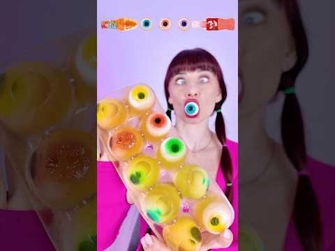 ASMR Emoji Gummy Eggs Eyeballs, Candy Spray, Lollipop Ice Cream #asmr