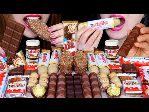 ASMR KINDER CHOCOLATE, NUTELLA, HAPPY HIPPO, MAXI KING, KINDER BUENO, KINDER COUNTRY, FERRERO 먹방