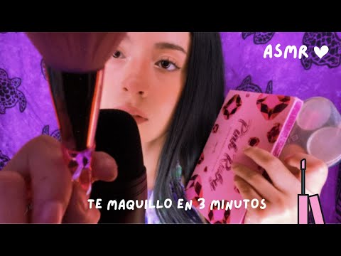 Te maquillo en 3 minutos 💗 | Fast ASMR | Andrea ASMR 🦋