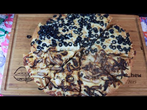 Pizza Hut Black Olive Pizza ASMR Eating Sounds | Ramble