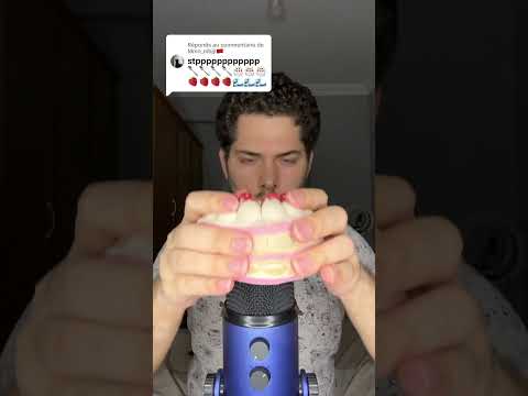 ASMR EMOJI CHALLENGE 🥄🎂🍓🌊 #asmr #asmrfrançais  #emojichallenge #shorts