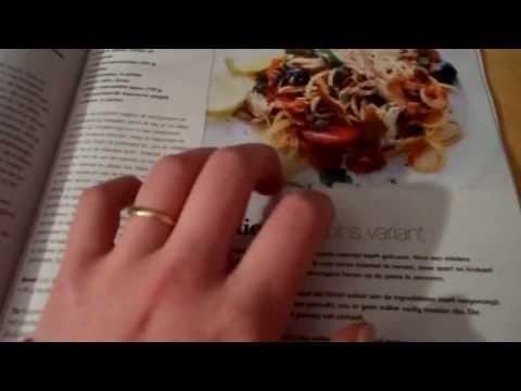 ASMR Soft spoken + Dutch - Food magazine page flipping