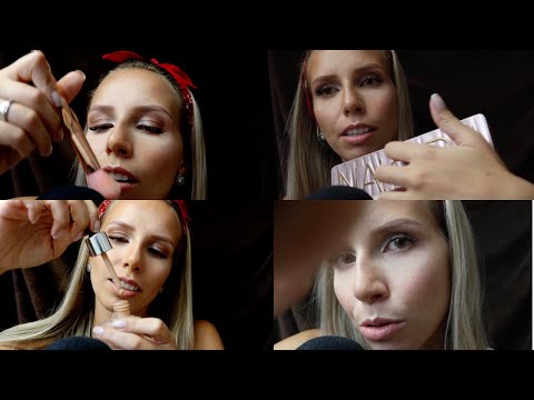 ASMR TE MAQUIANDO ASMR BINAURAL COM SONS DE BOCA - Bruna ASMR