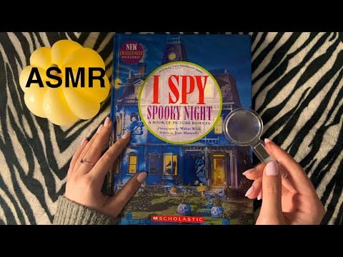 I SPY ASMR 🔍 Whispering, Tapping & Page Turning | Book Reading for Sleep & Tingles ✨pt. 3/3