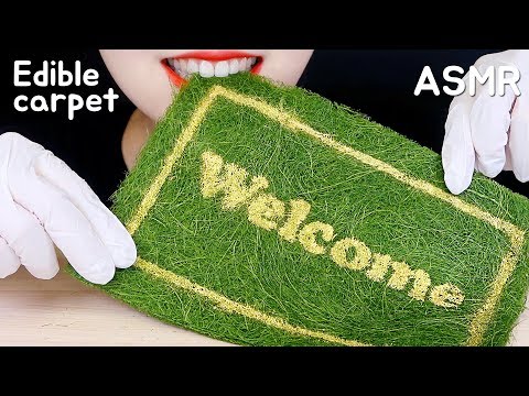 A MAGIC CARPET? NO, EDIBLE CARPET. ASMR EDIBLE CARPET ASMR EDIBLE PRANK ASMR SEAWEED ASMR