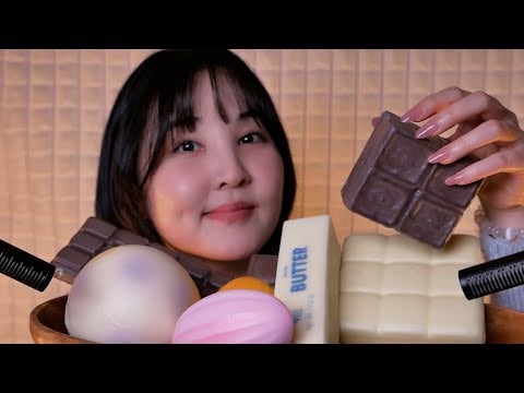탭핑해서 좋았다 ⭐ 왁스 코팅 스퀴시 탭핑과 뿌시기 Wax covered squishy ASMR