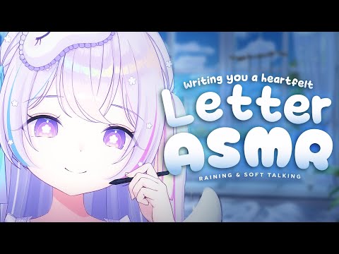 Writing a Letter for You  【ASMR SR3D】【Raining, Soft Talking】