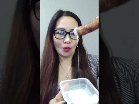 SAUSAGE ONE TIME BITE#everyone #mukbang #shortsfeed #onebite #sausage #viral #crazylady