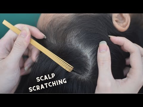 ASMR Nape Scratching With Tools / 40 Minutes Head Scratch, Sounds For Anxiety Relief