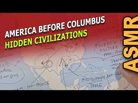 ASMR History: North America's First Civilizations Settlements | ASMR map tracing + facts