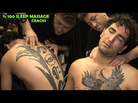 😴 %100 SLEEP GUARANTEED BODY MASSAGE AND LOUD CRACKS 💈 ASMR Head, Armpit, Chest And Body Massage