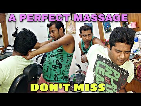 Great Indian Head and body massage with Neck cracking and Hair cracking ASMR by asim barber