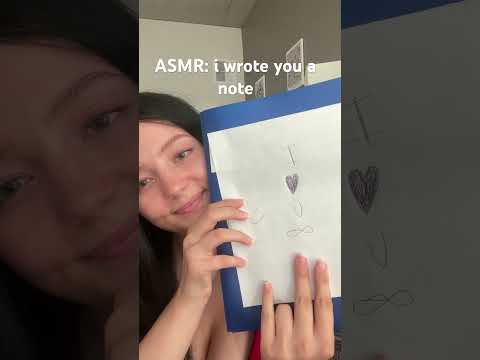 i wrote you a note 🤍#asmr #girlfriendasmr #comfortaudio #cozyvibes #whisper