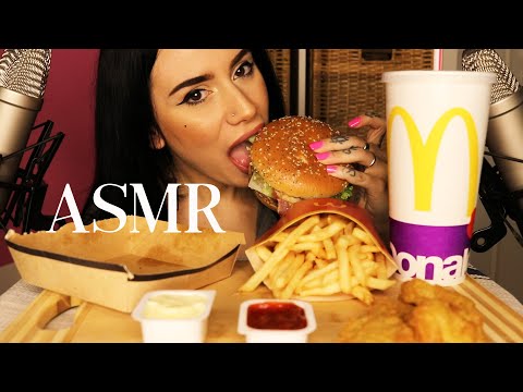 ASMR McDonalds Nuggets, Hamburger, Fries (EATING SOUNDS)