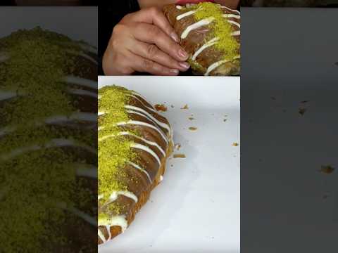 DUBAI CHOCOLATE CROISSANT #asmr #chocolate #dubai