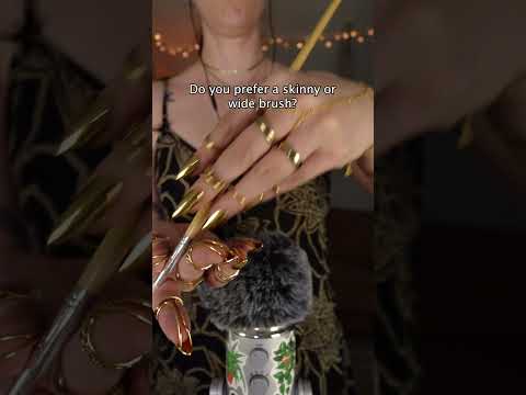 Do you prefer a skinny or wide brush? #asmr #shorts