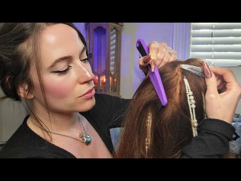 ASMR - Big Sister Plays with Your Hair (Scalp Check, Dandruff, Parting, Combing)