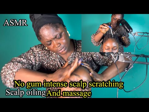 ASMR ✨No gum scalp scratching with long nails and tools to combat insomnia