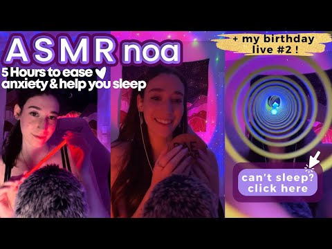 Affirmations, Energy Rain + | 5 HOURS of #asmr for sleep and relaxation 💕| Birthday Livestream #2 🥳