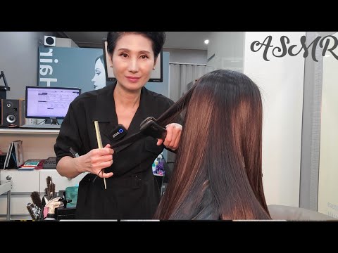 미용실 ASMR  건강모 곱슬 매직 잘하는 방법   Healthy Curly Magic/Korean hair salon
