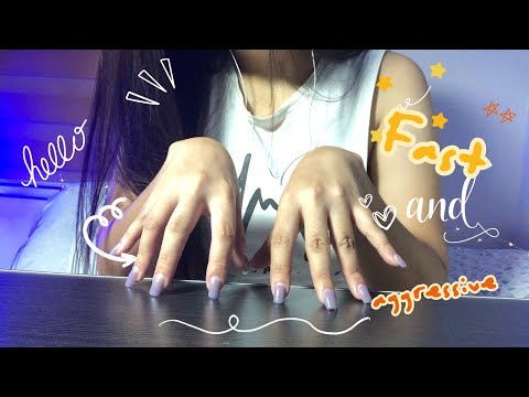 ASMR Fast and Aggressive (Table scratching and Camera tapping) 💤