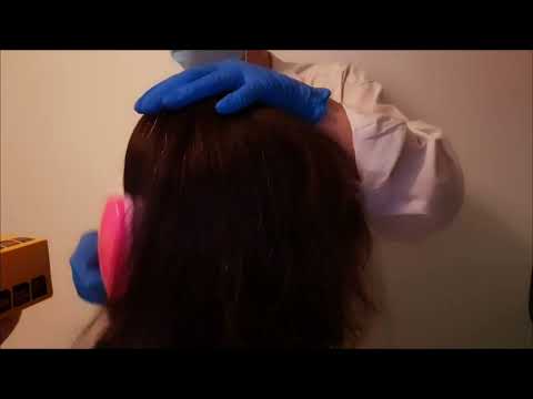 #Asmr Français #Analyse crânienne et soin du cuir chevelu pour une demande.