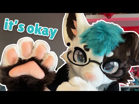 [Furry ASMR] Affirmations and brushies for anxious minds + a couple paw visuals
