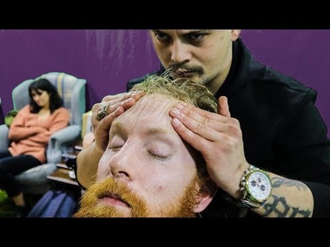 ASMR SLEEP THERAPY | ASMR BARBER CHAIR MASSAGE * HEAD MASSAGE ASMR EAR MASSAGE * ASMR SCALP MASSAGE