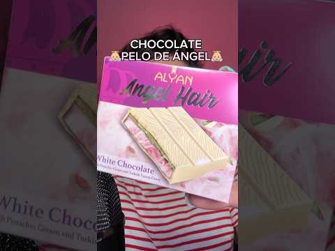 Probando 🍫CHOCOLATE🍫 con PELO DE ÁNGEL👼🏼 #asmr #dubaichocolate #chocolatedubai