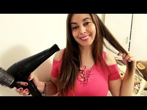 ASMR HAIR DRYER SOUND |HAIR BRUSHING | (secador de pelo)