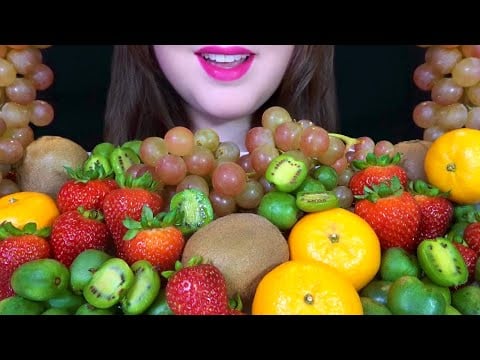 HEALTHY EATING ASMR Fruit Platter - SATISFYING Crunchy & Juicy Sounds