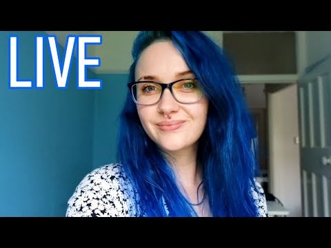 ASMR LIVE | Eating Cheesy Chicken Pasta & Chocolate Halloween Apple 🎃🍎 | Come Chat & Chill 😴