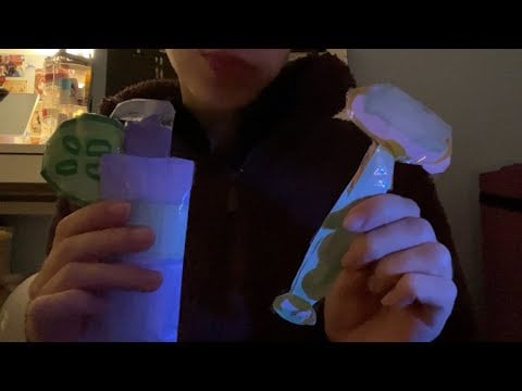 asmr doing your skincare (with paper squishies)