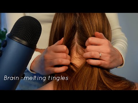 ASMR Relaxing Hair play | Parting, scratching, finger combing, brushing, twisting | No Talking
