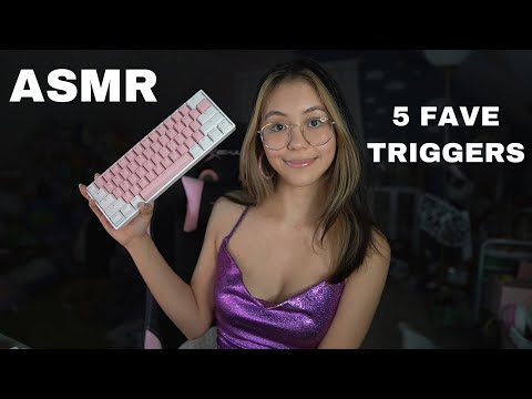 ASMR | 5 Fave Fast Aggressive Triggers (gripping, scratch tapping, keyboard sounds, rambles)