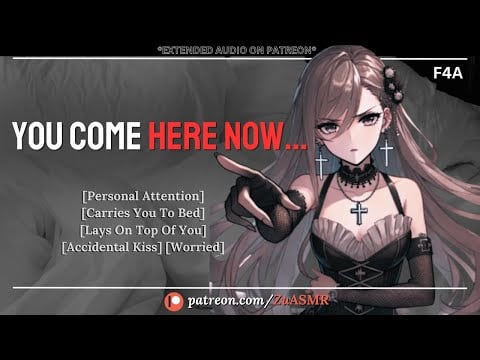 goth roommate aggressively forces you to sleep🖤|F4A| fdom| kiss| on top of you| overworked| ASMR