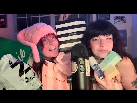 ASMR | 2 Girls 1 Haul ✨ Fabric Scratching, Mouth Sounds, Up Close Whispers & Chaoticness 