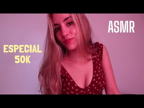 ASMR 50 COSAS SOBRE MÍ (especial 50K) susurros para dormir ❤️😴