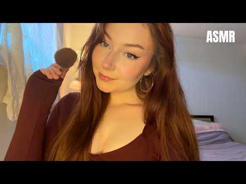 ASMR | Fast and Relaxing Face Touching and Brushing (Whispered)