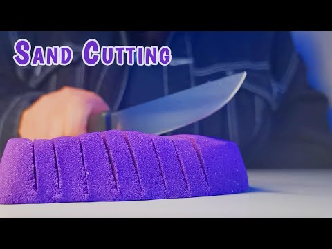 Satisfying Kinetic Sand Cutting ASMR for Sleep and Relaxation (No Talking)