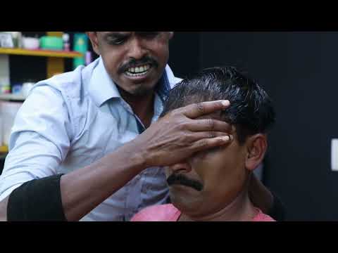 High Pressure ASMR Massage | Deep Tissue Head And Body Massage On The Big Eyes Barber | Neck Crack