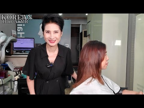 미용실ASMR 시각과청각의 활성화 멋내기 세치커버 흰머리도 먹으면서 밝게~Korean Beauty salon ASMR visual and hearing activation