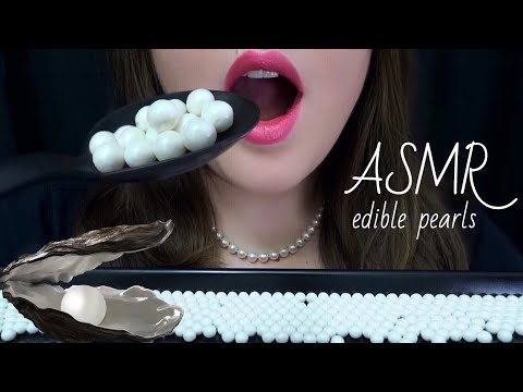 ASMR Edible Pearls ⚪️ Oddly SATISFYING | EXTREMELY Crunchy