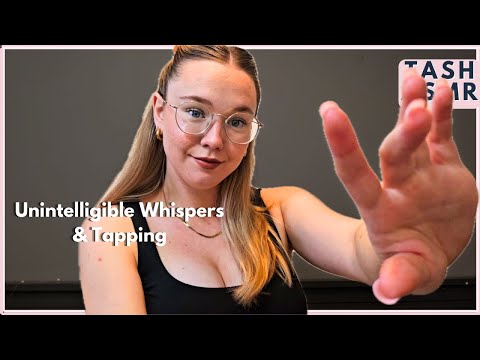 ASMR FAST Unintelligible Whispers and Tapping