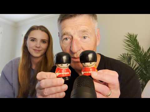 My BRITISH DAD Tries ASMR for the First Time - Part 2! 🇬🇧 (he's so creative!) + mini Q&A